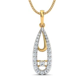 Handmade gold diamond pendant 0.26 Ct Diamond Solid 14K Gold