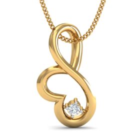 Glittering diamond pendant necklace 0.03 Ct Diamond Solid 14K Gold