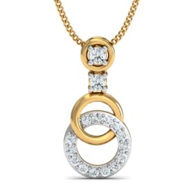 Glamarous pendant necklace 0.16 Ct Diamond Solid 14K Gold
