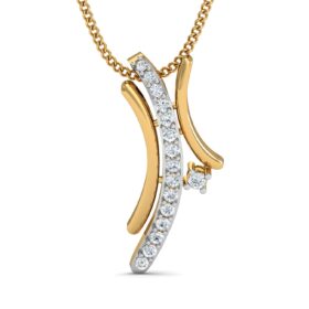 Lovely white gold pendant 0.16 Ct Diamond Solid 14K Gold