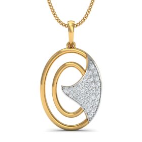 Stylish diamond pendant 0.32 Ct Diamond Solid 14K Gold