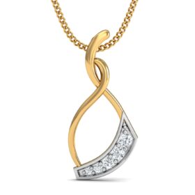 Stunning diamond pendant necklace 0.06 Ct Diamond Solid 14K Gold