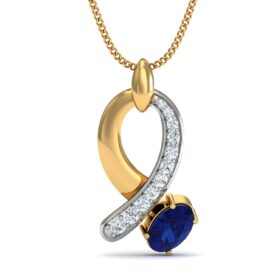 Beautiful gemstone pendant 0.126 Ct Diamond Solid 14K Gold