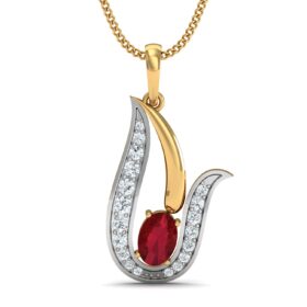 Brilliant gemstone pendant 0.19 Ct Diamond Solid 14K Gold