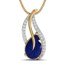 Shimmering gemstone pendant 0.21 Ct Diamond Solid 14K Gold