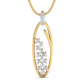 Adorable charm pendant 0.16 Ct Diamond Solid 14K Gold