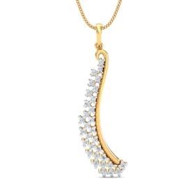 Brilliant diamond pendant necklace 0.31 Ct Diamond Solid 14K Gold