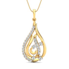 Flawless diamond pendant 0.3 Ct Diamond Solid 14K Gold