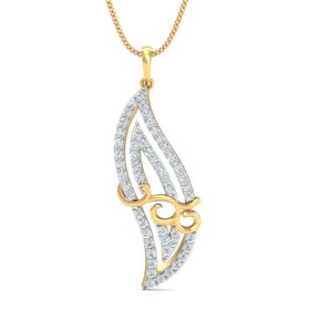 Lovely gold diamond pendant 0.63 Ct Diamond Solid 14K Gold