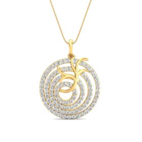 Precious charm pendant 1.1 Ct Diamond Solid 14K Gold