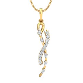 Stunning pendant necklace 0.2 Ct Diamond Solid 14K Gold