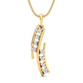 Innovative diamond pendant 0.13 Ct Diamond Solid 14K Gold