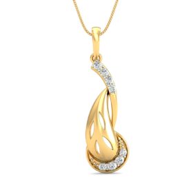 Beautiful white gold pendant 0.11 Ct Diamond Solid 14K Gold