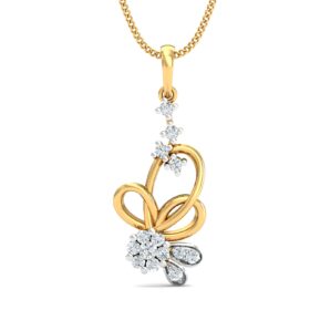 Gorgeous pendant necklace 0.235 Ct Diamond Solid 14K Gold