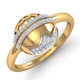 Designer Promise Rings For Women 0.4 Ct Diamond Solid 14K Gold