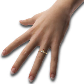 Graceful Casual Rings 0.09 Ct Diamond Solid 14K Gold