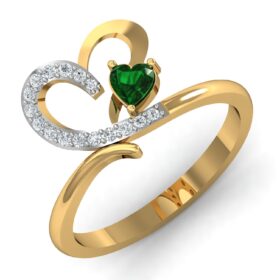 Unique diamond fashion ring 0.16 Ct Diamond Solid 14K Gold
