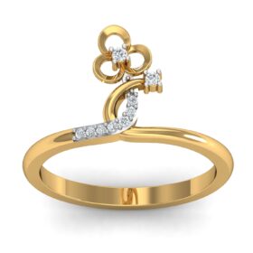 Innovative Casual Rings For Women 0.09 Ct Diamond Solid 14K Gold