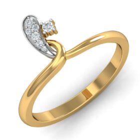 Adorable Casual Diamond Rings 0.07 Ct Diamond Solid 14K Gold