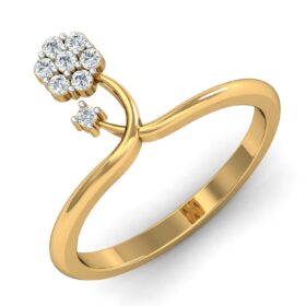 Beautiful Promise Rings 0.145 Ct Diamond Solid 14K Gold