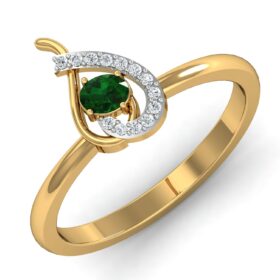 Contemporary fashion rings for women 0.13 Ct Diamond Solid 14K Gold
