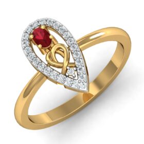 Handcrafted Casual Rings For Women 0.26 Ct Diamond Solid 14K Gold