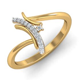 Lovely gold fashion rings 0.13 Ct Diamond Solid 14K Gold
