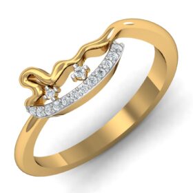 Unique Casual Rings For Ladies 0.14 Ct Diamond Solid 14K Gold