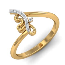 Timeless Casual Gold Rings 0.12 Ct Diamond Solid 14K Gold