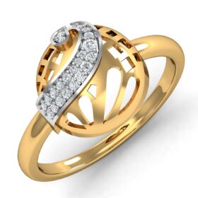 Shimmering Diamond Promise Rings 0.23 Ct Diamond Solid 14K Gold