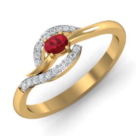 Innovative Promise Rings For Her 0.2 Ct Diamond Solid 14K Gold