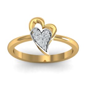 Adorable Promise Rings For Women 0.15 Ct Diamond Solid 14K Gold