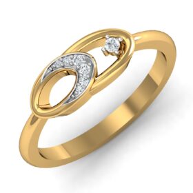 Bold diamond fashion ring 0.03 Ct Diamond Solid 14K Gold