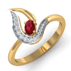 Brilliant fashion rings for women 0.33 Ct Diamond Solid 14K Gold