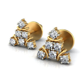 Elegant diamond stud earrings 0.18 Ct Diamond Solid 14K Gold