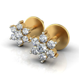 Gorgeous diamond stud earrings 0.21 Ct Diamond Solid 14K Gold