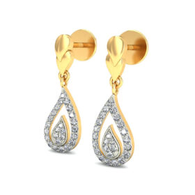 Designer Chandelier earrings 0.5 Ct Diamond Solid 14K Gold