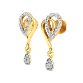 Handmade Chandelier earrings 0.44 Ct Diamond Solid 14K Gold
