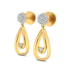 Gorgeous Chandelier earrings 0.24 Ct Diamond Solid 14K Gold
