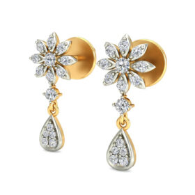 Exatic Chandelier earrings 0.3 Ct Diamond Solid 14K Gold