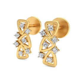 Innovative diamond Chandelier earrings 0.21 Ct Diamond Solid 14K Gold