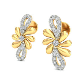 Bold diamond studs 0.42 Ct Diamond Solid 14K Gold