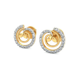 Brilliant diamond stud earrings 0.46 Ct Diamond Solid 14K Gold