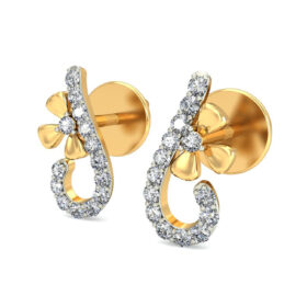 Classic diamond stud earrings 0.28 Ct Diamond Solid 14K Gold