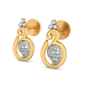 Elegant diamond stud earrings 0.2 Ct Diamond Solid 14K Gold