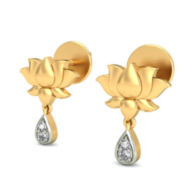 Flawless diamond stud earrings 0.04 Ct Diamond Solid 14K Gold