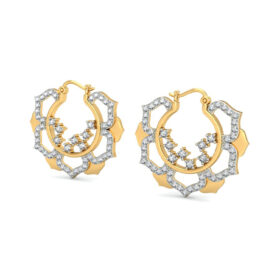 Unique diamond stud earrings 0.78 Ct Diamond Solid 14K Gold
