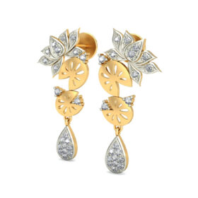 Timeless Chandelier earrings 0.42 Ct Diamond Solid 14K Gold