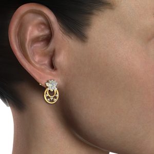 BJP Lotus Logo earrings