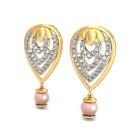 Shimmering diamond Chandelier earrings 0.7 Ct Diamond Solid 14K Gold